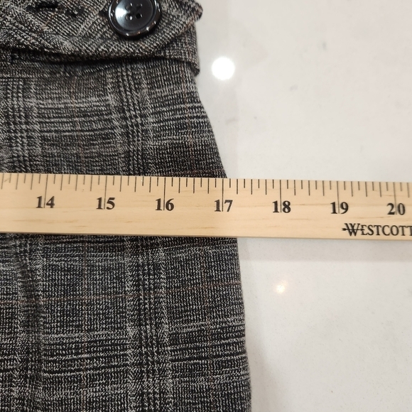 NWT Worthington Women's Size 8 Plaid Lined Dress Blouse Skirt Black Gray Button - Picture 10 of 12